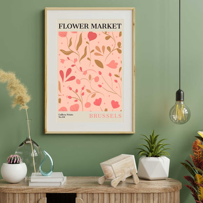 Brussels Flower Market Poster | S01