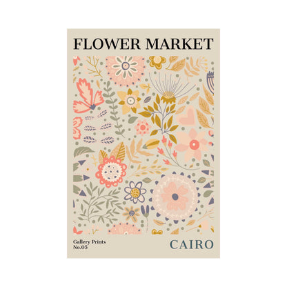 Cairo Flower Market Poster | S01