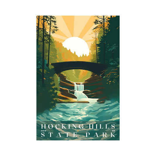 Hocking Hills State Park Poster | US Travel | S01