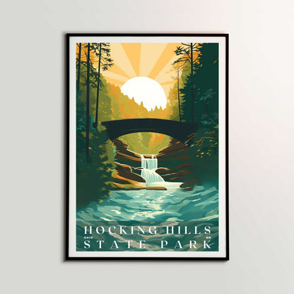 Hocking Hills State Park Poster | US Travel | S01