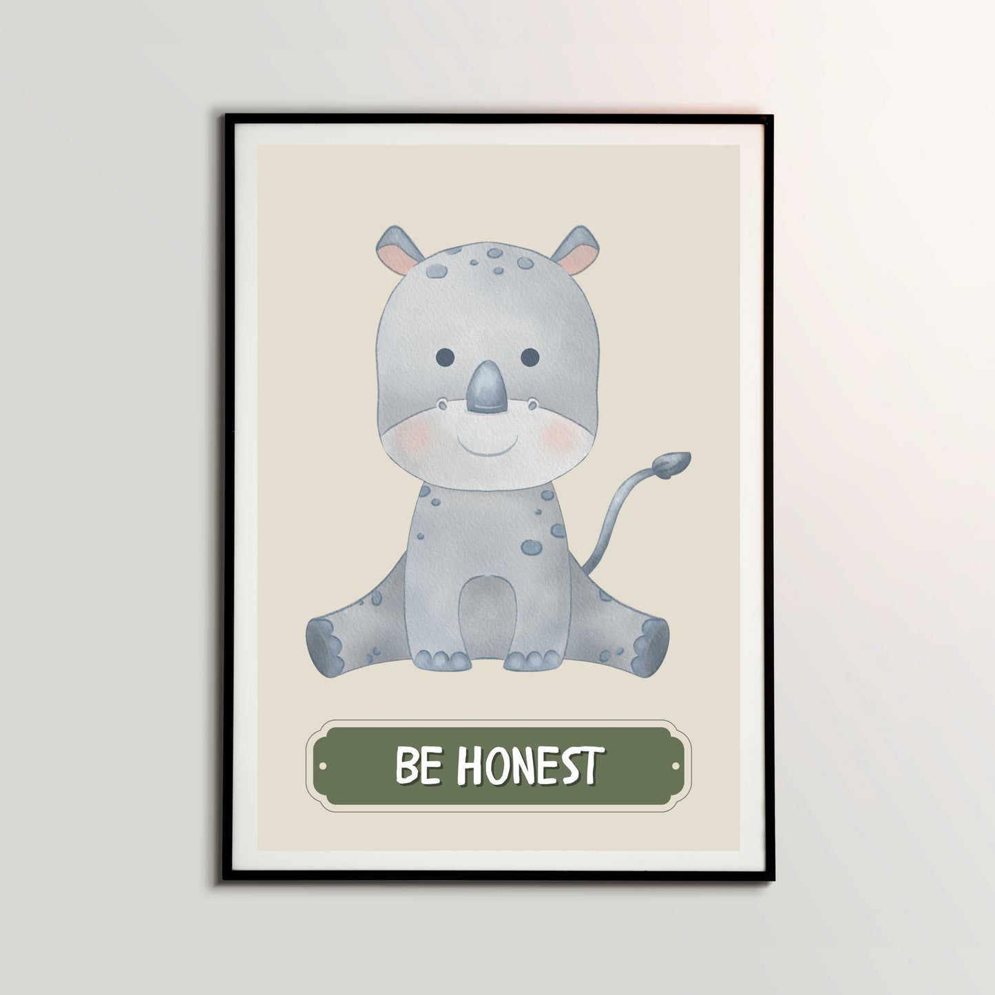 Be Honest Rhino Poster | S01