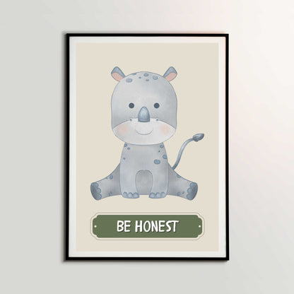 Be Honest Rhino Poster | S01