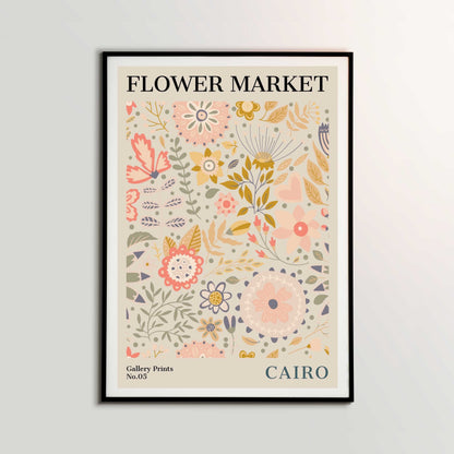 Cairo Flower Market Poster | S01