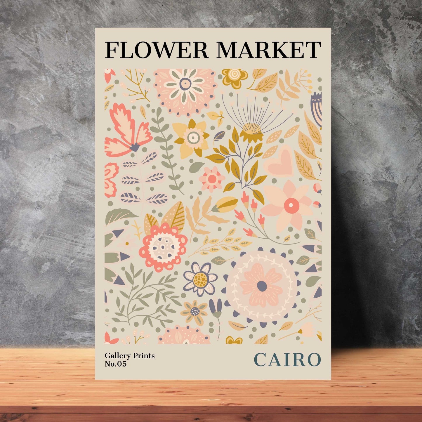 Cairo Flower Market Poster | S01