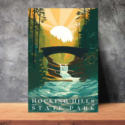 Hocking Hills State Park Poster | US Travel | S01