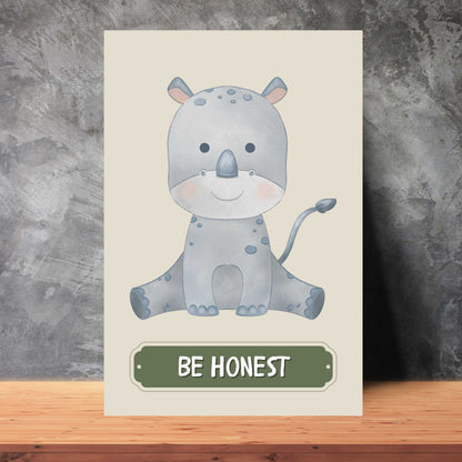 Be Honest Rhino Poster | S01