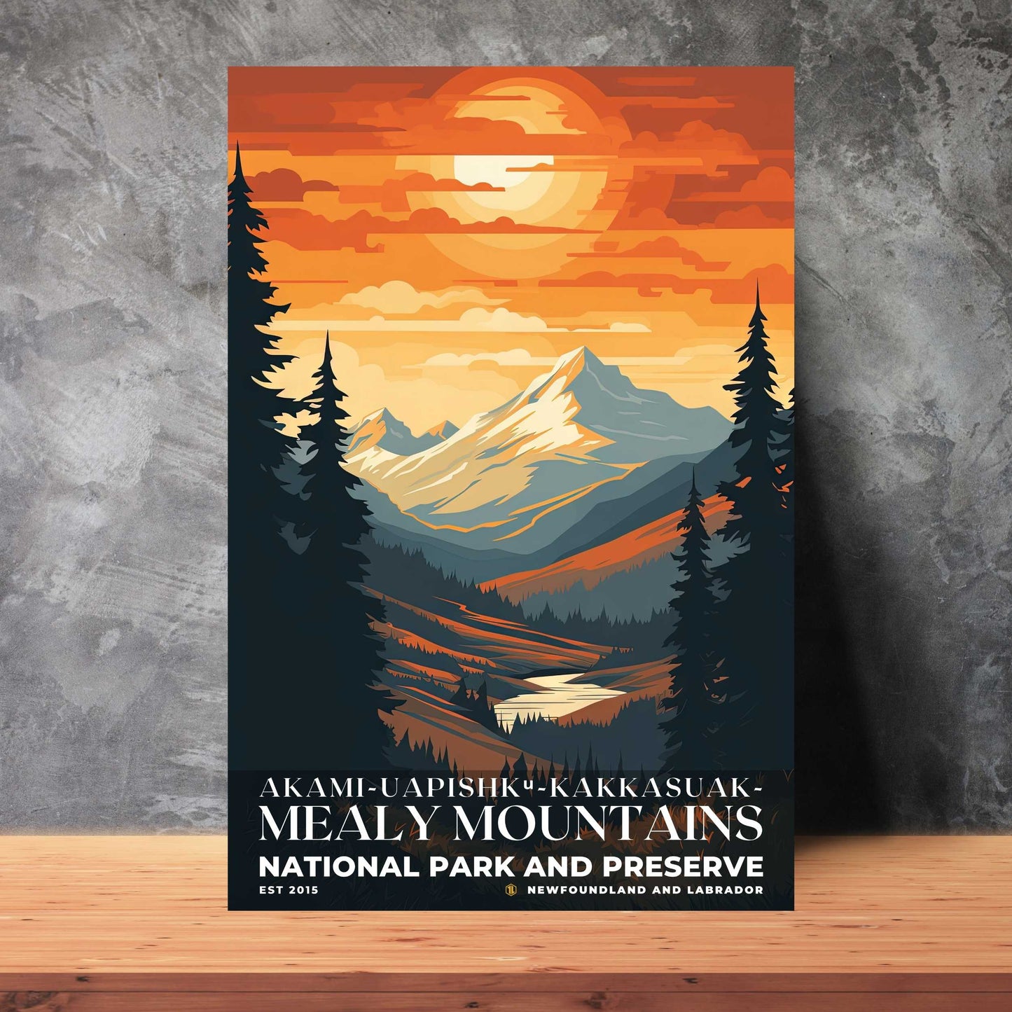 Akami-Uapishk-KakKasuak-Mealy Mountains National Park Poster | S05