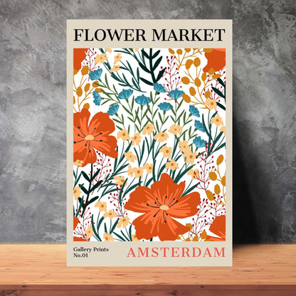 Amsterdam Flower Market Poster | S01