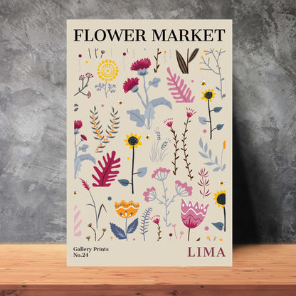 Lima Flower Market Poster | S01