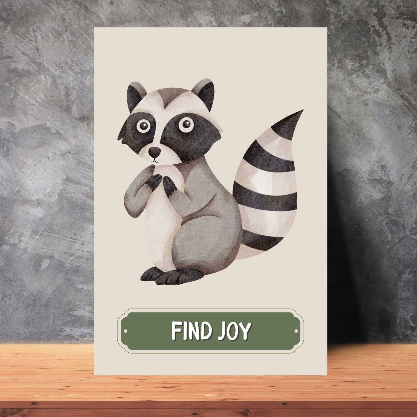 Find Joy Raccoon Poster | S01