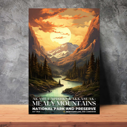 Akami-Uapishk-KakKasuak-Mealy Mountains National Park Poster | S07