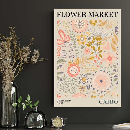 Cairo Flower Market Poster | S01