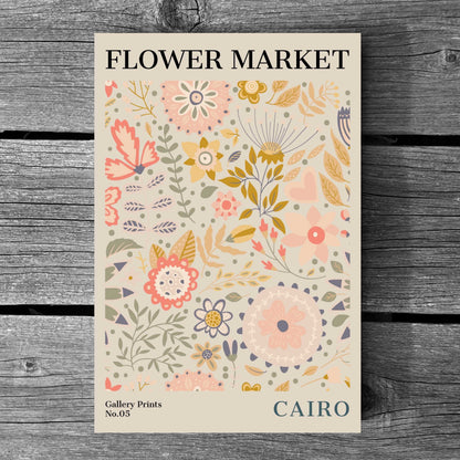 Cairo Flower Market Poster | S01