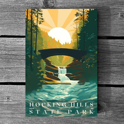 Hocking Hills State Park Poster | US Travel | S01