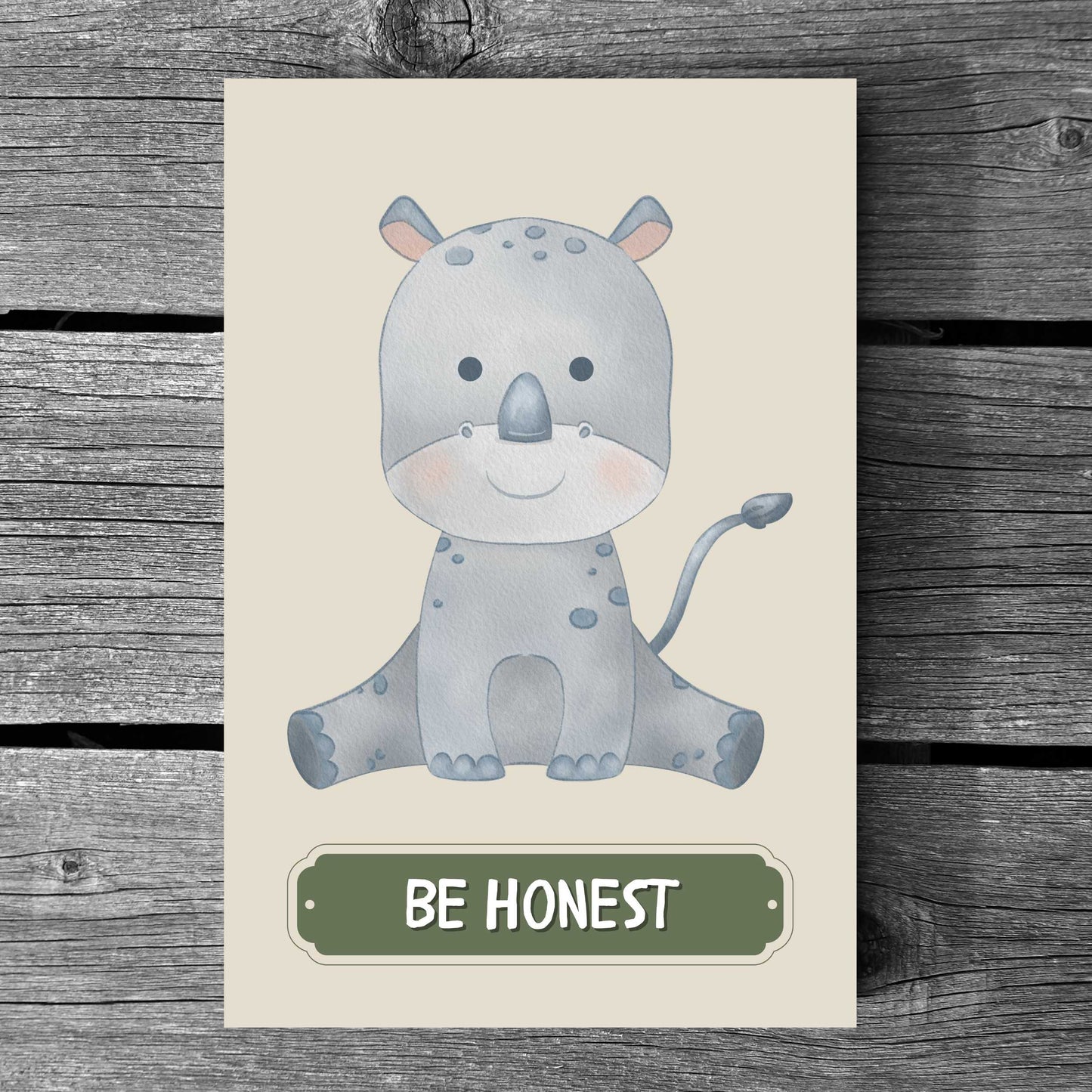 Be Honest Rhino Poster | S01