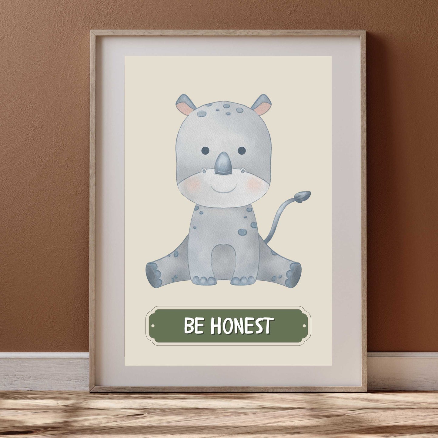 Be Honest Rhino Poster | S01