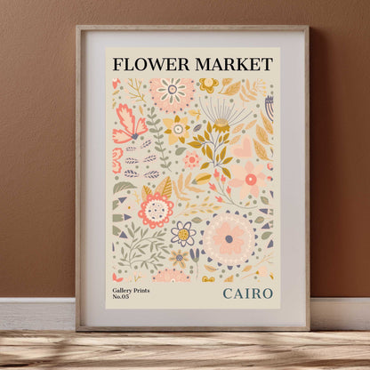 Cairo Flower Market Poster | S01