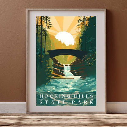 Hocking Hills State Park Poster | US Travel | S01