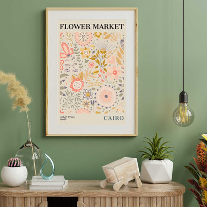 Cairo Flower Market Poster | S01