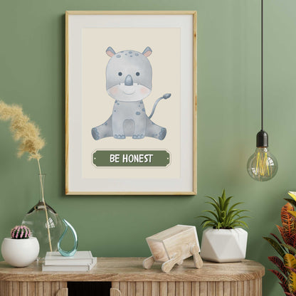 Be Honest Rhino Poster | S01