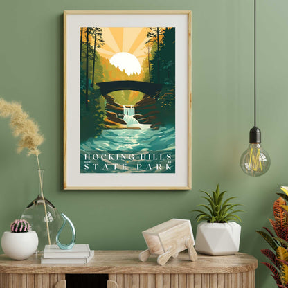 Hocking Hills State Park Poster | US Travel | S01