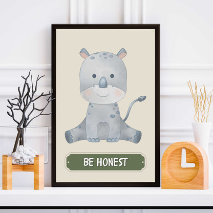 Be Honest Rhino Poster | S01