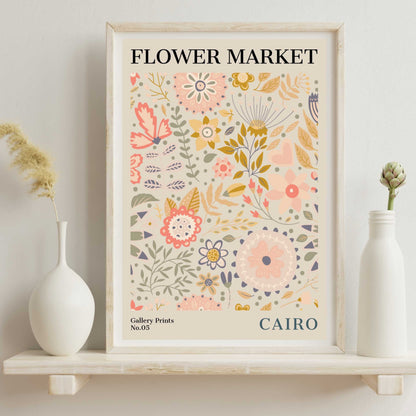 Cairo Flower Market Poster | S01