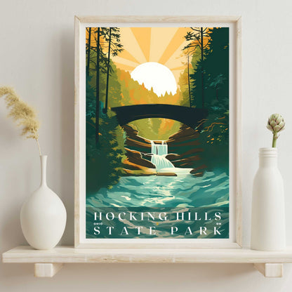 Hocking Hills State Park Poster | US Travel | S01