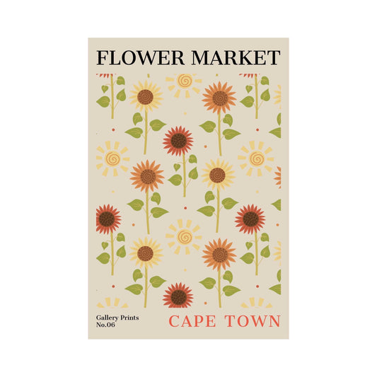 Cape Town Flower Market Poster | S01