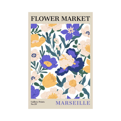 Marseille Flower Market Poster | S01