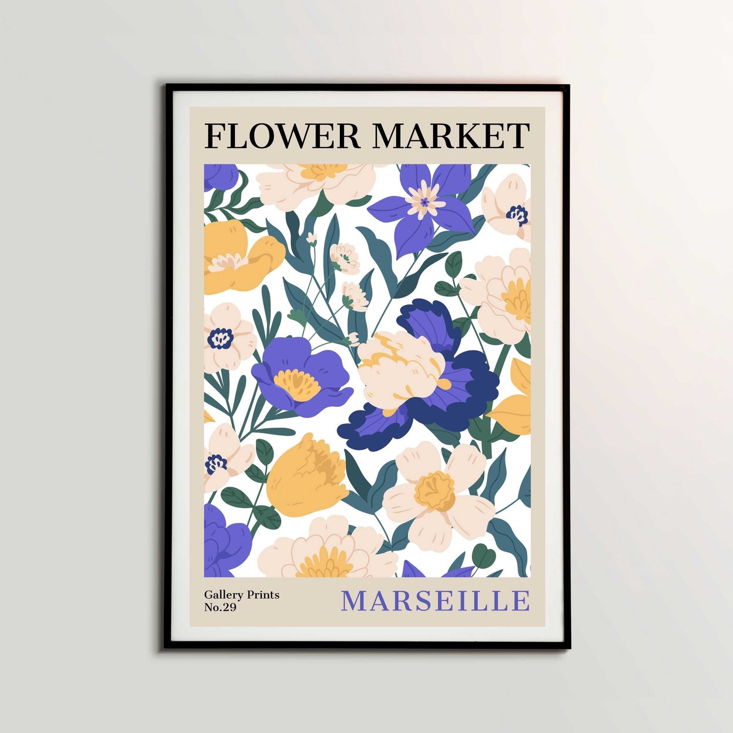 Marseille Flower Market Poster | S01