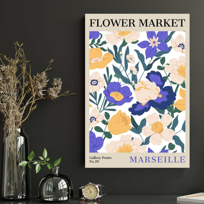 Marseille Flower Market Poster | S01