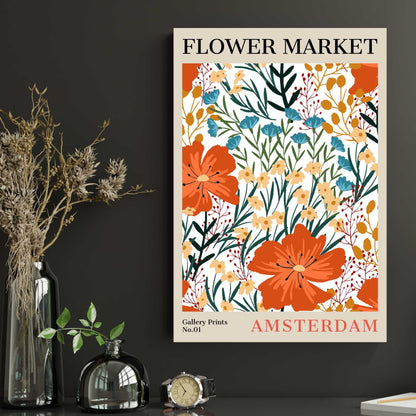 Amsterdam Flower Market Poster | S01