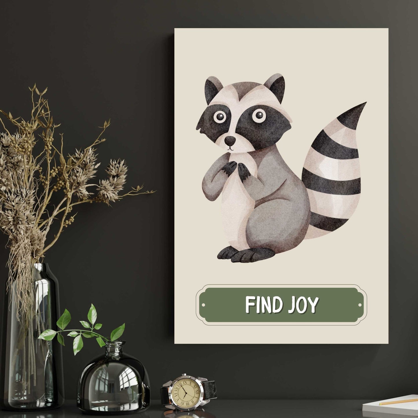 Find Joy Raccoon Poster | S01