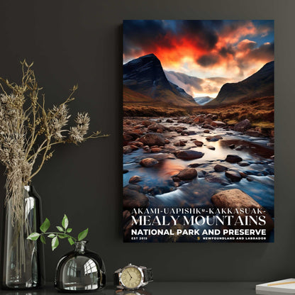 Akami-Uapishk-KakKasuak-Mealy Mountains National Park Poster | S10