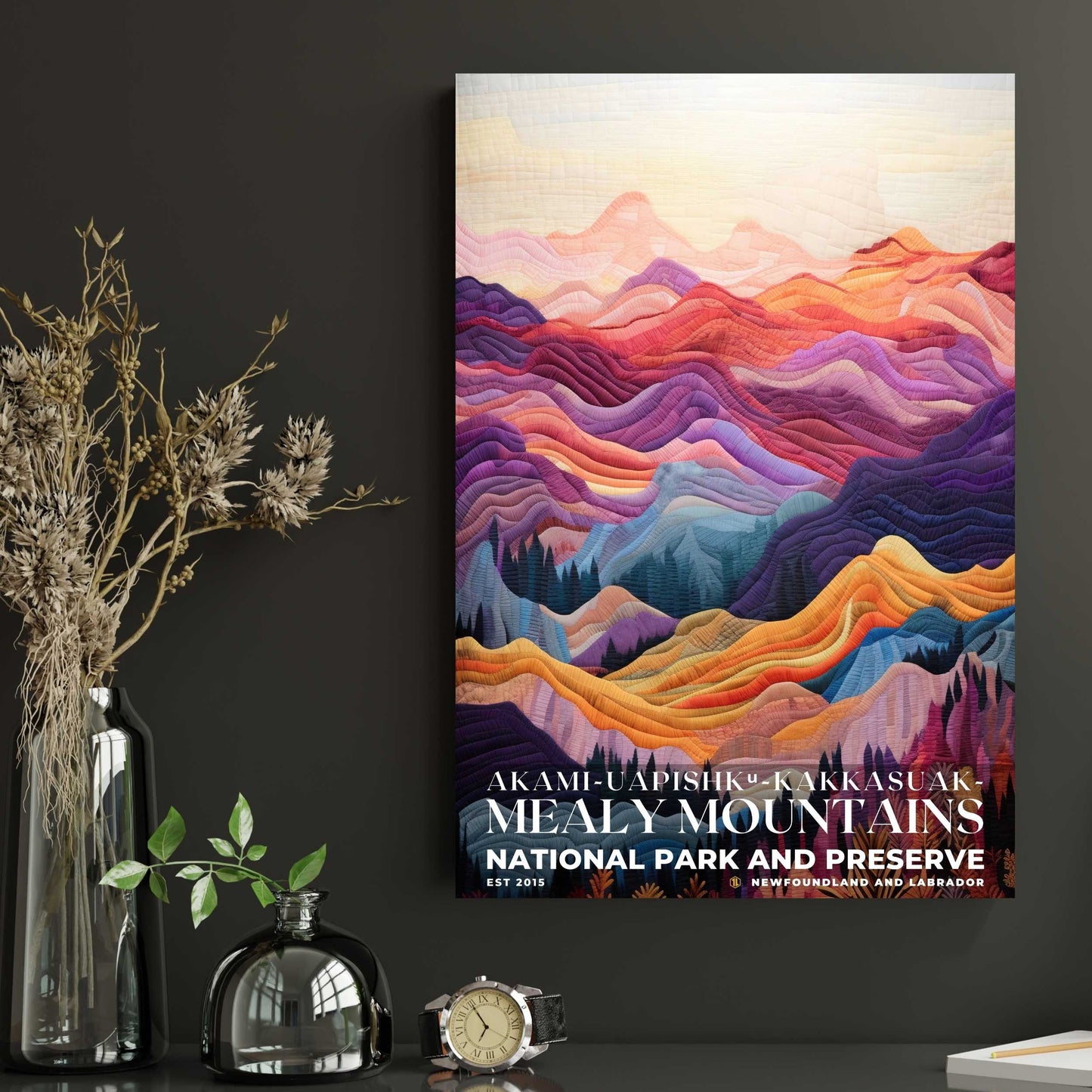 Akami-Uapishk-KakKasuak-Mealy Mountains National Park Poster | S09