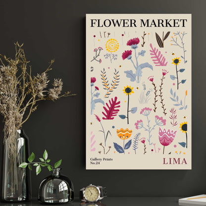 Lima Flower Market Poster | S01