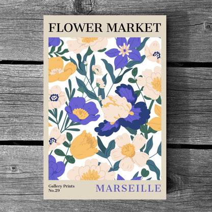 Marseille Flower Market Poster | S01