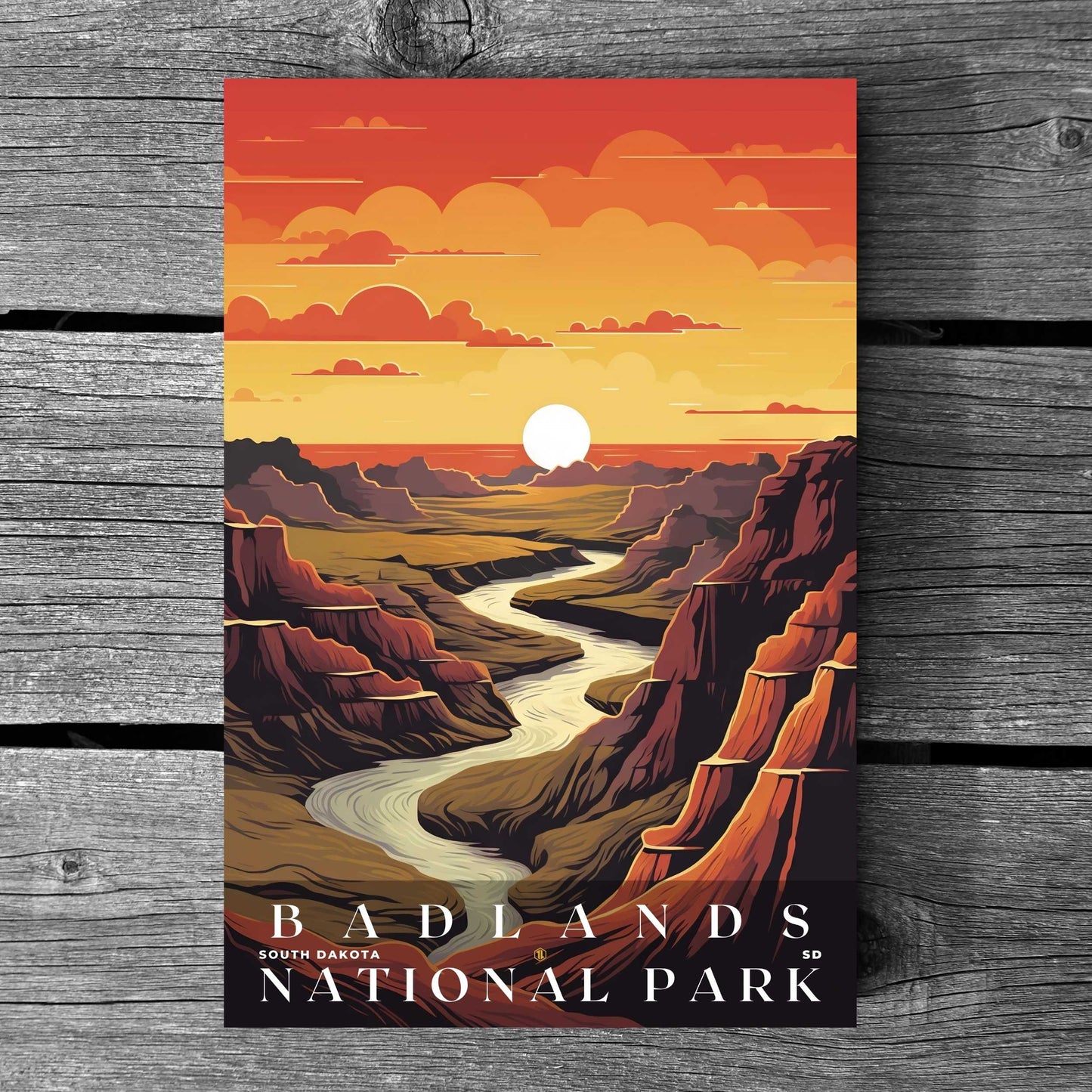 Badlands National Park Poster | US Travel | S01