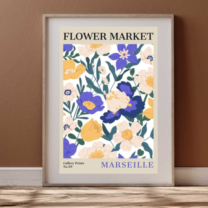 Marseille Flower Market Poster | S01