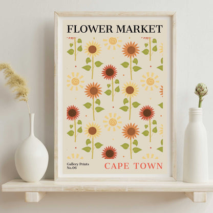 Cape Town Flower Market Poster | S01