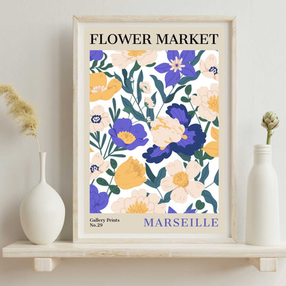 Marseille Flower Market Poster | S01