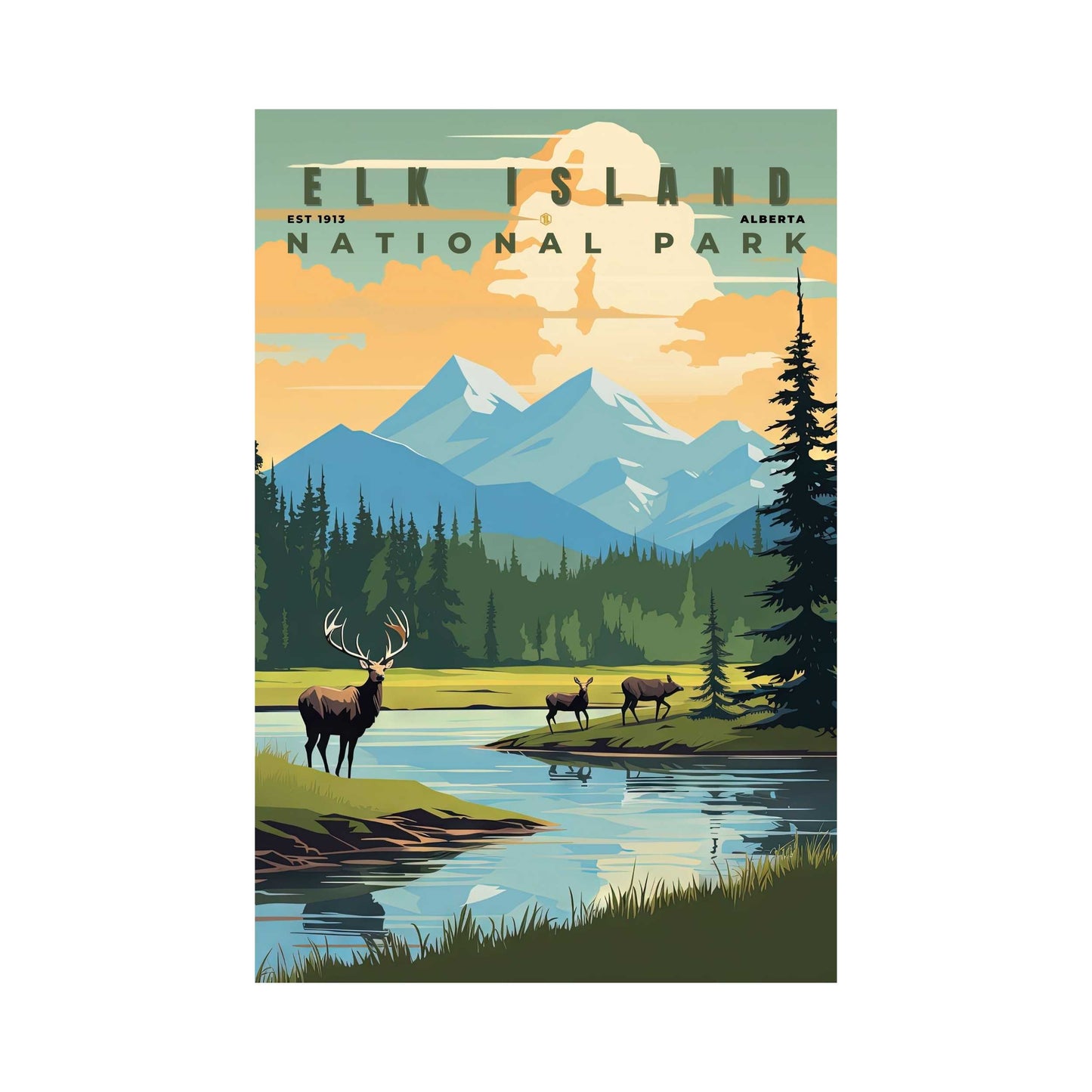 Elk Island National Park Poster | S01