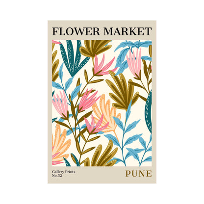 Pune Flower Market Poster | S02