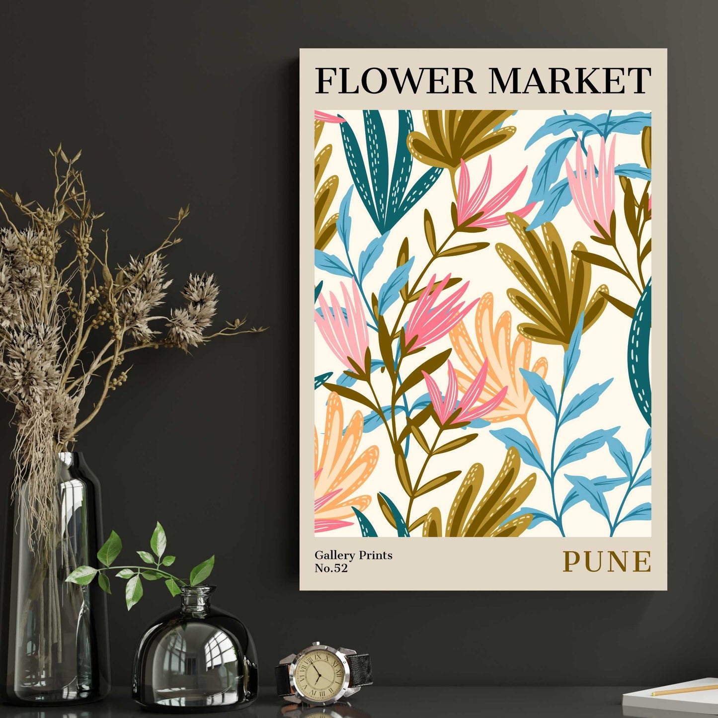 Pune Flower Market Poster | S02