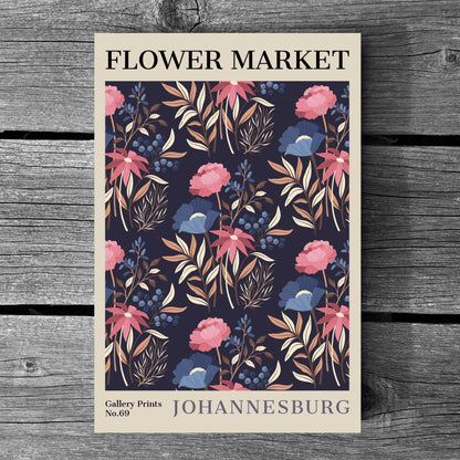 Johannesburg Flower Market Poster | S02