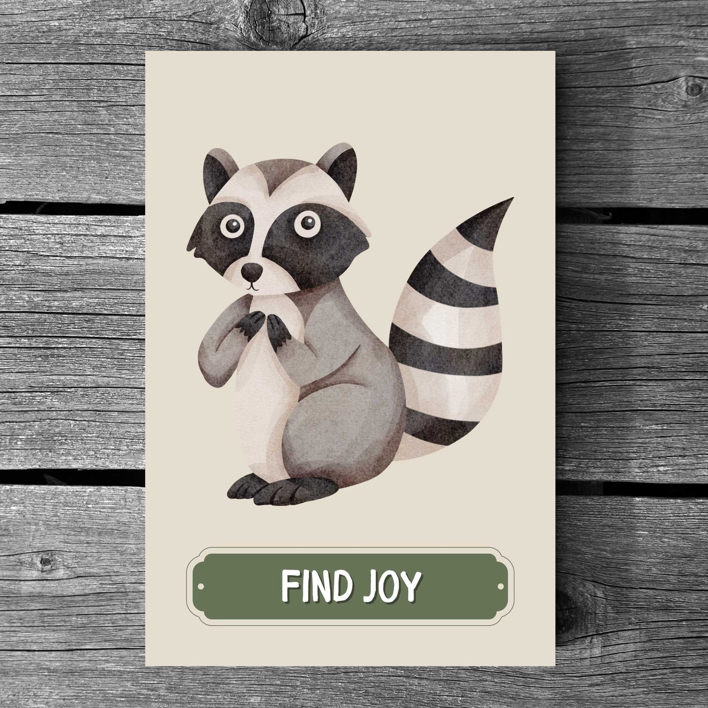 Find Joy Raccoon Poster | S01