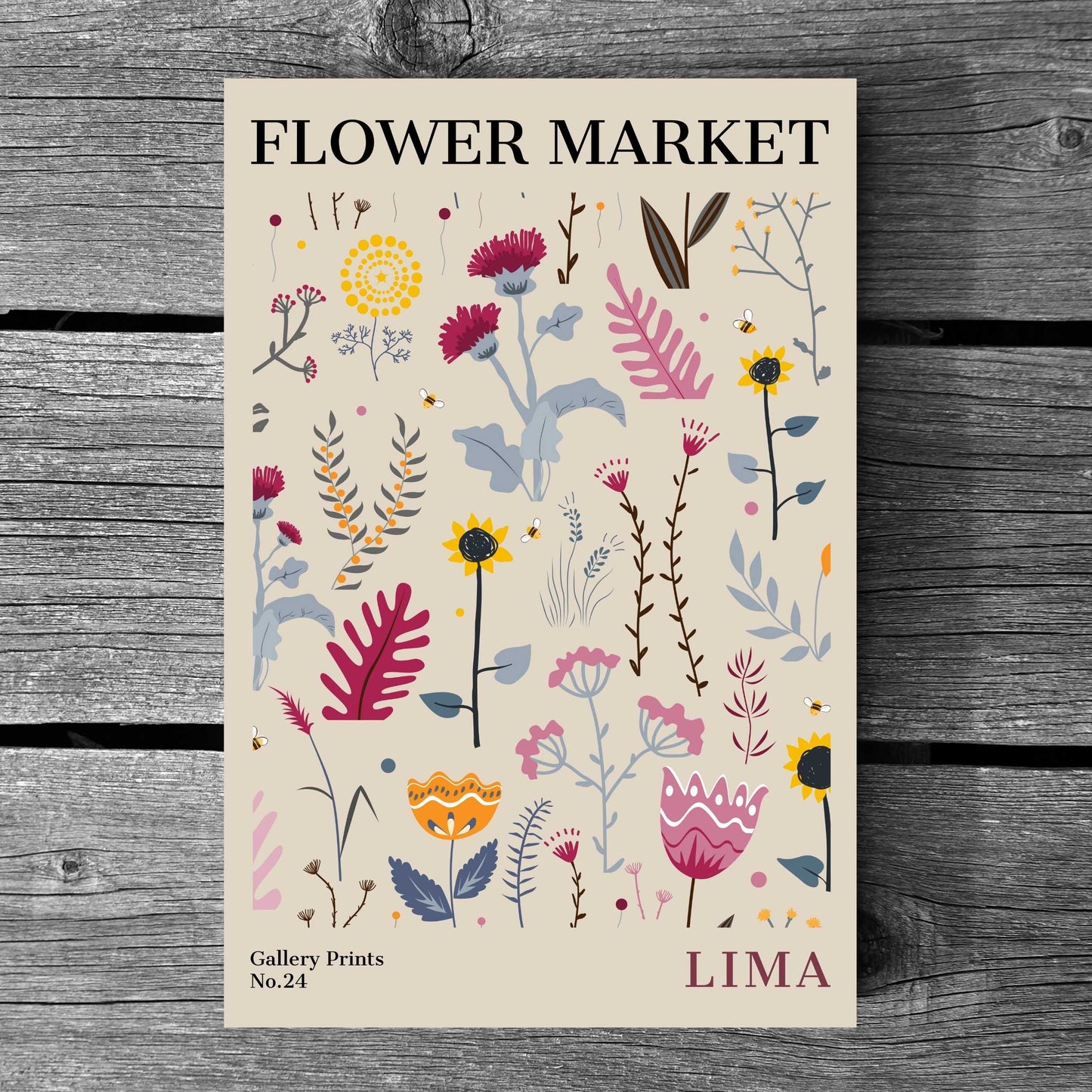 Lima Flower Market Poster | S01
