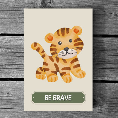 Be Brave Tiger Poster | S01