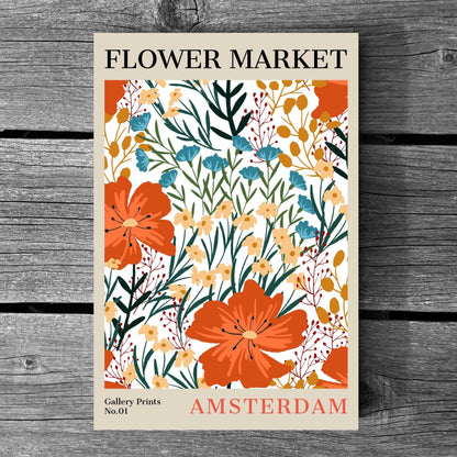 Amsterdam Flower Market Poster | S01